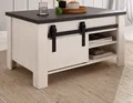 Couchtisch Wohnzimmer Tisch Sofatisch weiß Pinie Landhaus Stauraum 93x60 Stove
