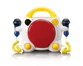 Lenco KCD-011KIDS Karaoke-Maschine (Bluetooth 5.0, zwei Mikrofone, individuelles Karaoke-Erlebnis)