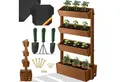 KESSER Hochbeet, mit Etagen Premium Blumenkasten Blumentreppe Gemüsebeet Blumenbeet