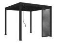 Weide Horizontale Lamellenwand Paneel Zubehör für Weide Pergola | Aluminium | Anthrazit, Weiß, Holzoptik | 3 Breiten | Flexibler Sichtschutz und optimale Luftzirkulation (Anthrazit, 93 cm)