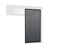 Weide Pavillonseitenteil Horizontale Lamellenwand für Pergola aus Aluminium 3 Maße Anthrazit, 93x234 cm, Seitenteil