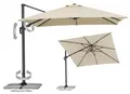 Schneider SET Ampelschirm Rhodos Twist 300x300cm natur + Ständer + Hülle