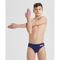 Team Badehose Slip Jungen Einfarbig - Navy-white - 116