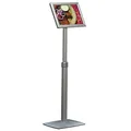 update displays Infoständer silber DIN A4 25,0 - 33,0 x 42,0 x 86,5 - 125,0 cm, 1 St.