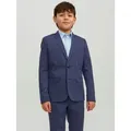 Jack & Jones Junior Sakko JPRSOLAR stylisch, elastisch, pflegeleicht unifarben, modisch, slim fit, Reverskragen blau 170
