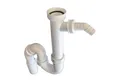 tecuro Siphon Geräteanschlusstülle mit Kondensatablauf für Küchen-Spülensiphon, (mit Tauch- und Wandrohr), mit Geräteanschluss