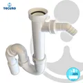 tecuro Ablaufgarnitur für Spülen 1 1/2 Zoll x 40/50 mm - Abgang hinten/unten