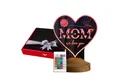 Geschenkelampe LED Nachttischlampe MOM Herz Nachtlicht Geschenke Mama Lampe zum Muttertag, LED fest integriert, Mutter, Geschenk zum Muttertag