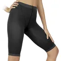 SOLIDEA Frau Bermudas Silver Wave Strong, Mikro-massierend, Vorbeugende Abgestufte Kompression (Schwarz, 44)