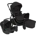 Graco Near2MeTM DLX 3in1 Kinderwagen-Set, inkl. Babywanne (0-9 kg) und Babyschale (40-75 cm), bis 22 kg, rückwärts, vorwärts, kompakt gefaltet,... - Schwarz