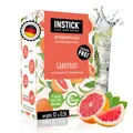 INSTICK Zuckerfreies Instant-Getränk (Grapefruit) - 1 Packung für 12 x 0,5-1 L - Veganes Getränkepulver Kalorienarm & Vitamin C - Instant-Pulver