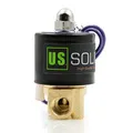U.S. Solid 1/4" G 12 V DC Messing Magnetventil Direktgesteuert für Wasser Luft Gas Öl NC Brass Solenoid Valve