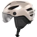 ABUS Stadthelm Pedelec 2.0 ACE - Fahrradhelm mit Rücklicht, Visier, Regenhaube, Ohrenschutz - für Damen und Herren - Gold, , Größe M (52-57 cm) - Gold