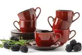 Ritzenhoff & Breker Kaffeeservice RITZENHOFF & BREKER GAMBIA Espressotassen-Set, KONSIMO (12-tlg), 6 Personen, Steinzeug, 90 ml, spülmaschinengeeignet, mikrowellengeeignet, Reaktivglasur