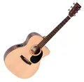 Günstige 000C-10E Western-Gitarre in Natur Satin von Ditson mit Tonabnehmer