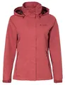 VAUDE Escape Light Regenjacke Damen – wasserdicht, atmungsaktiv und winddicht mit 2-Lagen-Membran, verstaubare Kapuze, 420g leicht, brick,42