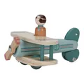 Little Dutch Flugzeug inkl. Spielfigur Holz Kinder - blau