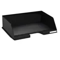 Exacompta 11214D 4er Pack Premium Briefablage Querformat Combo Maxi für DIN A4 quer. Idealer Briefkorb für Ihre Organisation. Robuster und stapelbarer Ablagekorb Blauer Engel schwarz