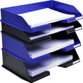 Exacompta 4x Briefablage Combo Maxi, A4+ Querformat, ECOBlack - Schwarz - 11214D
