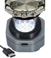 CoolFire - Typ-C UV-freies Solaruhr-Schnellladegerät für alle Eco-Solaruhren für Herren, Reloj Hombre tragbares Batterieladegerät. für alle Arten von Öko-Solaruhren. (Silber)