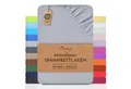 NatureMark Spannbettlaken Mikrofaser Spannbetttuch, Polyester, Gummizug: rundum, viele Größen und Farben Markenware, 90x200cm, Mittelgrau