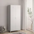 Kleiderschrank ’Seinäjoki’ 180x76x50 cm Stahl Weiß