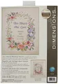Dimensions Kreuzstich-Set (inkl. Vorlage, Nadel und Anleitung), Two Hearts Wedding