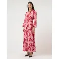Y.A.S Hemdblusenkleid YASSAVANNA LONG SHIRT DRESS Sommerkleid, mit 3/4 Ärmel rosa XL (42)