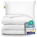 Beautissu Bettdecke und Kissen Set – Ganzjahresdecke Bettdecke 135x200 & Kopfkissen 80x80 – Allergiker Ganzjahresdecke Bettzeug Set – Steppdecke Decke Bett 135x200 Schlafdecke – BeauNuit MD & NK