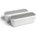 SPRINGLANE 2er-Set Eisbehälter für Speiseeis 1 L, Aufbewahrungsbehälter, Gefrierdosen, Eis-Container BPA-frei in Lebensmittelqualität - Grau