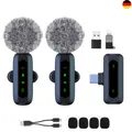 Mini-Lavalier-Mikrofon Wireless mit Rauschunterdrückung kabellos Ansteckmikrofon