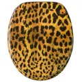Sanilo WC-Sitz, BxL: 37,7 x 47 cm, Leopardenfell - braun