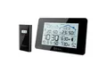 Miraval LCD Funk-Wetterstation mit Außensenor Funkwetterstation (Temperaturanzeige Datumsanzeige Alarm Displaybeleuchtung Hygrometer)