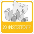 SafetyMarking® Hinweisschild "Mülltrennung Kunststoff" quadrat 10,0 x 10,0...
