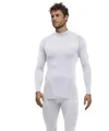 FALKE Herren Baselayer-Shirt Warm Turtleneck M L/s Sh Funktionsmaterial schnelltrocknend 1 Stück, Weiß White 2860, XXL