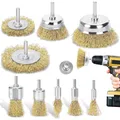 Vielseitiges Drahtbürsten Set mit 9 Messingbürsten - Ideal für Metallreinigung