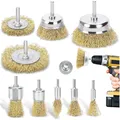 DazSpirit Drahtbürsten Set 9-teilig 1 4 Zoll Messingbürsten