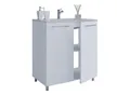 VCM 2-tlg. Waschplatz Waschtisch Waschbecken Unterschrank Breite 60 cm Badmöbel Set stehend Badinos