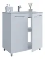 VCM Waschtisch 2-tlg. Stand Waschplatz Waschtisch Badinos Drehtür (Set, 2-St., 1x Unterschrank 1x Waschbecken), 86x60x46cm Waschplatz, Schublade