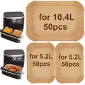150pcs Airfryer Backpapier für Ninja Flex Drawer Dual Zone AF500EU AF500EUCP 10,4L, Auch kompatibel mit COSORI XXL 10L, Cecotec 9000 100 Stück Airfryer Backpapier für 5.2L