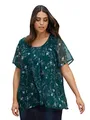 Sheego Damen Große Größen Shirt in Leichter Chiffonqualität, blickdichtes Untershirt Citywear feminin Rundhals-Ausschnitt -