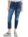 Cecil Mid Waist Slim Leg Jeans im Casual Fit mid Blue Used wash 26