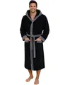 Bademantel Herren Kapuze Frottee 100% Baumwolle OEKOTEX® Lang Cadiz SchwarzGr...