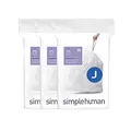 simplehuman CW0259 Code J passgenaue Müllbeutel, 30-45 Liter, 3 x Packung mit 20 (60 Stück), weißer Kunststoff