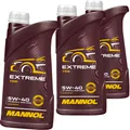 3x1L MANNOL EXTREME 5W40 MOTORÖL passend für RN0710 MB229.5 API SN VW 502.00