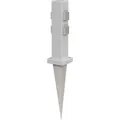 ledscom.de Garten-Steckdosen-Säule POCK mit Erdspieß für außen, 4-Fach, Stein-Optik, eckig, 39,5cm
