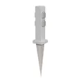 ledscom.de Garten-Steckdosen-Säule Pock mit Erdspieß für außen, 4-Fach, Stein-Optik, eckig, 39,5cm