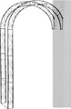 Siena Garden 732696 Rosenbogen Cambridge, Metall schwarz Maße: 130x35x245cm