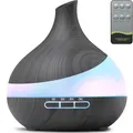 SHOXTR 500 ML Aroma Diffuser, Upgrade Diffuser für große Räume,Aromatherapie Diffuser Mit Fernbedienung 4 Timer Einstellung 14 Farben LED automatischer Abschaltfunktion - Blackish Brown,K205/60R16
