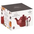 Set Teekanne + Teesieb, rot, 6 Tassen